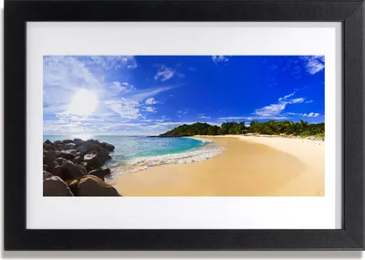 Produktbild von Bild 30x20 MDF-Rahmen Wandkunst Sonne, Meer, Strand Landschaft