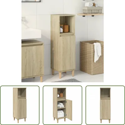 Obrázok produktu pre The Living Store Kúpeľňová skrinka Sonoma dub 30x30x100 cm materiál na báze dreva