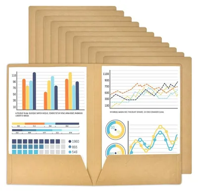 Productafbeelding van Set van 12 A4 Documentmappen met Visitekaartslot