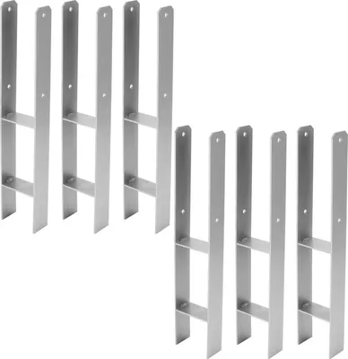Produktbild von TolleTour 6x 111MM Pfostenanker H-Anker Pfostenträger Pfostenanker