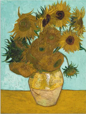 Produktbild von ARTland Wandbild Alu für Innen & Outdoor Vase mit Sonnenblumen. 1888 Größe: 30x40 cm