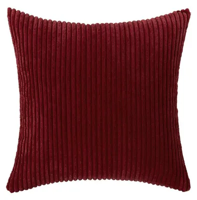 Immagine prodotto di Set di 2 federe per cuscini in velluto, 50x50 cm, color borgogna