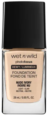 Produktbild von Wet n Wild - Photo Focus Foundation DEWY - Feuchtigkeitsspendende Foundation in Nude Elfenbein - Deckt Unreinheiten ab, eignet sich für normale und tr