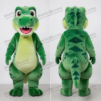 Immagine prodotto di Costume da mascotte MASTICOT dinosauro Allosauro verde imbottito
