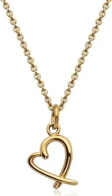 Produktbild von Vergoldetes Unique Edelstahlcollier mit Herzanhänger N5034