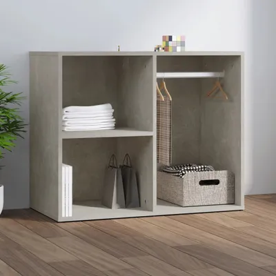 Produktbild von Cloris DesignMöbel - Regal für Schminktisch Betongrau 80x40x65cm Holzwerkstoff