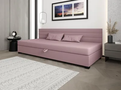 Obrázok produktu pre Čalúnená posteľ 110x195 KASANDRA BIZ 1 s úložným priestorom - ružová