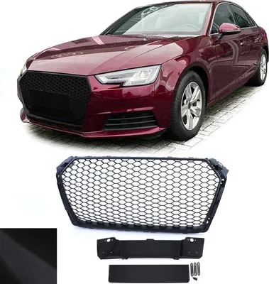 Produktbild von Kühlergrill Sportgrill Wabengrill Grill Schwarz Matt für Audi A4 B9 8W ab 2015-