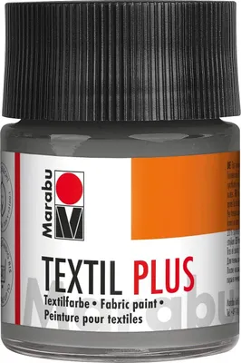 Produktbild von Marabu Textilfarbe "Textil Plus" grau 50 ml