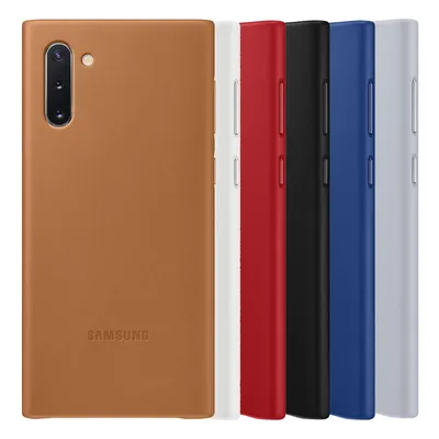 Produktbild von Samsung Leather Cover EF-VN970 für Galaxy Note 10, red, Farbe:Red