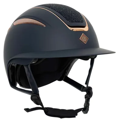 Productafbeelding van Unisex rijhelm IRHOlania Deluxe - Navy-Roségoud, M