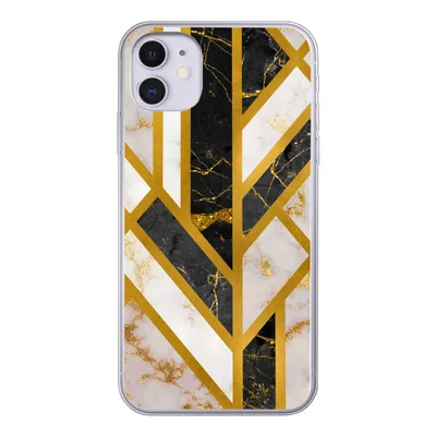 Produktbild von MuchoWow® Handyhülle Schutzhülle Hülle für iPhone 11 Marmor - Gold - Glitzer - Luxus Silikon Softcase Handy Hülle - Handytasche