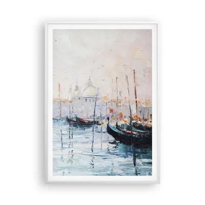 Produktbild von Gerahmtes Poster - Weißer Rahmen - Venedig Basilika - 70x100 cm - Wand Bild - Wanddeko - Wandbilder - Kunstposter - Wandposter - Bilderrahmen - Bilder - Kunstdruck - Wandbild - P2WPA70x100-3662