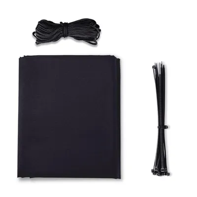 Produktbild von Sekey Balkon Sichtschutz PES Blickdichte Wetterfest Windschutz Schwarz, 75x300 cm