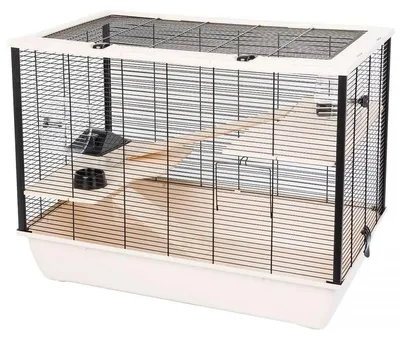 Zdjęcie produktu dla INTER-ZOO Hugo Wood beżowy - klatka dla gryzoni - 78 x 48 x 58 cm