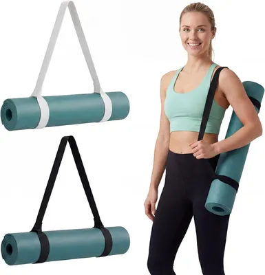 Imagen del producto de Correas de sujeción para esterillas de yoga, 2 unidades, 3,8 x 150 cm, ajustables, para yoga y deporte