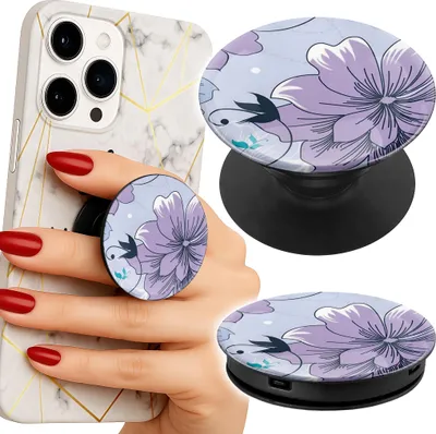 Image de Support telephone Popsocket pour doigt / support - KWIATKI KWIECISTE MODNE WZORY