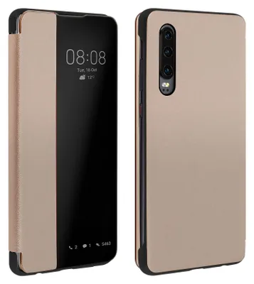 Immagine prodotto di Custodia protettiva a libro con finestra trasparente per Huawei P30, color oro