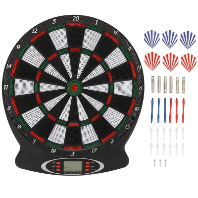 Produktbild von Elektronische Dartscheibe Profi Set - E Dartboard mit 6 Darts, automatischer Punktzählung, 18 Spiele 159 Variationen für 1-8 Spieler, LED-Bildschirm