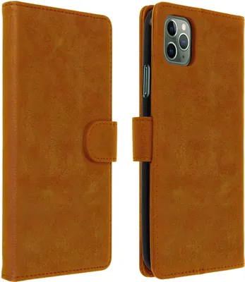 Produktbild von Avizar, Klappetui aus Kunstleder für Apple iPhone 11 Pro, Braun