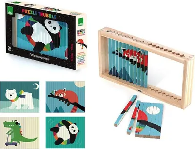 Produktbild von Vilac 4D-Puzzle aus Holz mit Tieren