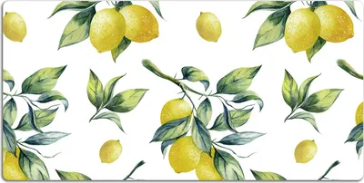 Produktbild von Schreibtischmatte Tischunterlage 90x45 cm Mauspad - Gelbe Zitronen
