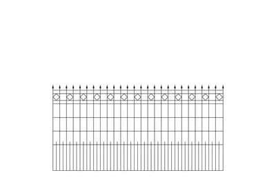 Produktbild von Schmuckzaun Richmond - Farbe: anthrazit, Höhe: 130 cm, Länge: 251 cm