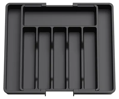 Produktbild von Besteckkasten Besteckeinsatz Schubladen aus Kunststoff, verstellbar von 33-57 cm