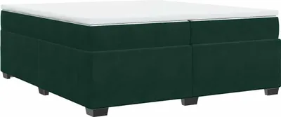 Produktbild von vidaXL Boxspringbett mit Matratze Dunkelgrün 200x200 cm Samt