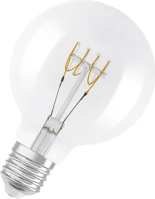 Produktbild von OSRAM Vintage 1906 LED CLASSIC SLIM Filament Globe 4.8W 827 klar E27 Lampe 470lm 2700K warmweiss wie 40W dimmbar 4099854075681