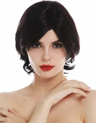 Produktbild von WIG ME UP Perücke Teil-Monofilament kurz Scheitel schwarz rot gesträhnt TYM-482-MT-235