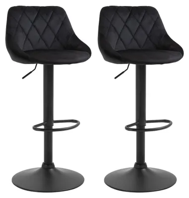 Produktbild von HOMCOM 2er-Set Barhocker, höhenverstellbarer Bistrohocker, Barstuhl, Drehstuhl