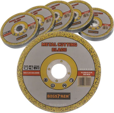 Obrázok produktu pre Pružný kotúč na rezanie kovov 125x1 mm tenký hrubý 50-dielna sada 21639