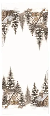 Obrázek produktu pro Vánoční ubrus krajina krémová 35x35cm