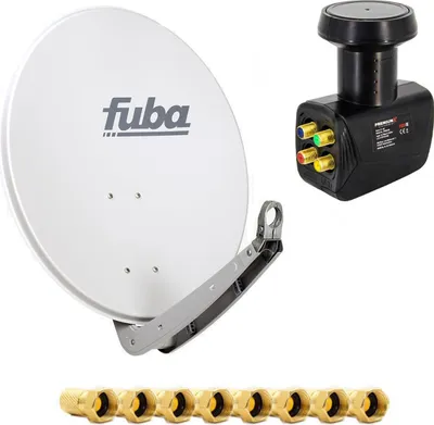 Produktbild von Fuba Set 4 Teilnehmer SAT Anlage DAA 650 G Parabolantenne Quad LNB 8x F-Stecker