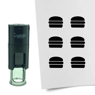 Obrázok produktu pre CombiCraft Stamp Hamburger 10mm okrúhly - čierny atrament