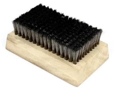 Produktbild von Bürste zur Reinigung von Aniloxwalzen mit Holzgriff und Edelstahlborsten