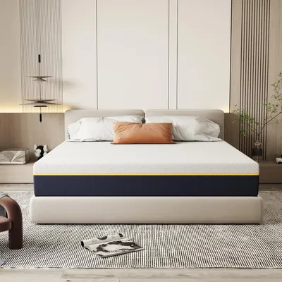 Image de DEWINNER Matelas 160x200x21cm, Matelas en Mousse à Mémoire de Forme et Matériau Bambou, Fermeté Moyenne,Soutien Parfait, Respirant, Hypoallergénique