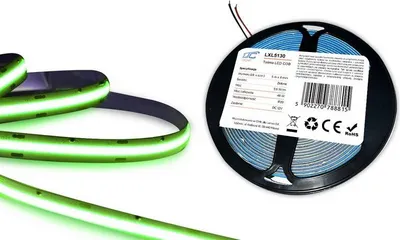 Obrázok produktu pre Pás LED ZELENÝ COB 9,6W/m IP20 LTC LXL5130