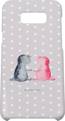Produktbild von Mr. & Mrs. Panda Samsung Galaxy S8 plus Handyhülle  Axolotl Liebe - Grau Pastell - Geschenk, Cover, Handy Case, Hülle, Lurch, Paar