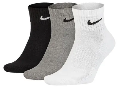 Produktbild von Nike - Knöchelsocken Leicht für Herren/Damen Uni - Alltag(3er-Pack) MR286 (34 EU - 38 EU) (Weiß/Graphit/Grau)