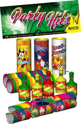 Produktbild von Party Hits, 12-tlg., Klars.-Btl. Kat.1