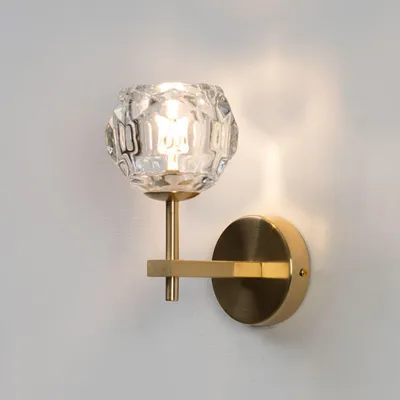 Produktbild von KOSILUM - Wandleuchte, Metall und Glas - Gold / Messing - Vilamo
