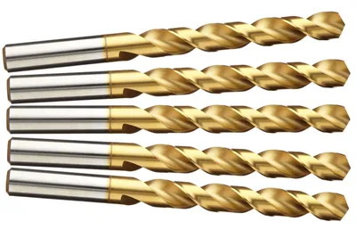 Productafbeelding van 10 metalen boortjes, HSS, TiN, 7,0 mm. Titaniumnitride coating, spiraalboor. Geschikt voor het boren in metaal