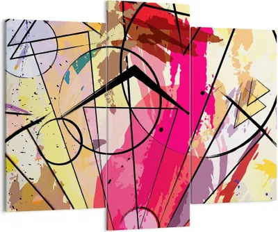 Produktbild von Bild auf Leinwand - Leinwandbild - Abstraktion modern - 130x100cm - Wand Bild - Wanddeko - Leinwanddruck - Bilder - Kunstdruck - Wanddekoration - Leinwand bilder - Wandkunst - CB130x100-3603