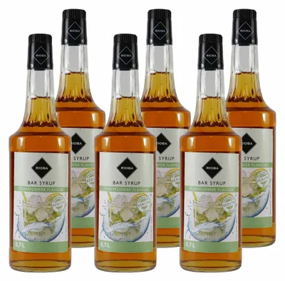 Produktbild von Rioba Elderflower (Holunderblüte) Syrup (6 x 0,7L)
