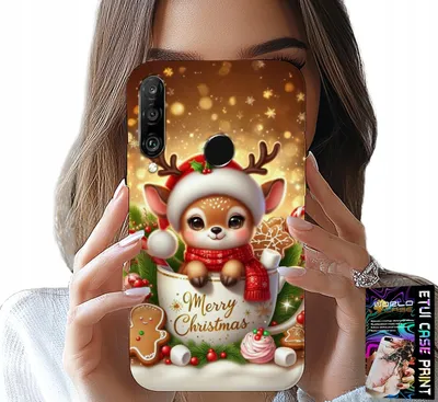 Obrázok produktu pre Puzdro Pre Huawei P30 Lite - Sladký Vianočný Vzor Sobov