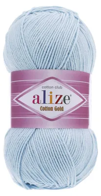 Produktbild von Alize Baumwolle Gold 513 Kristallblau 100g Baumwoll-Acryl Garn weich