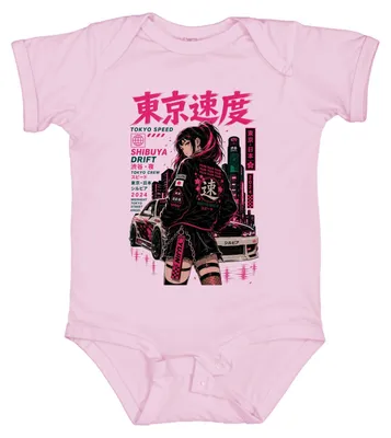 Productafbeelding van Tokyo Speed, Shibuya Drift, Anime meisje, JDM auto, Japan, Y2K, Manga, Cyberpunk, Babybody, Roze, Maat 3/6