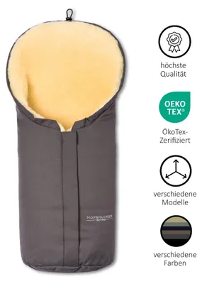 Produktbild von Hofbrucker Lammfell-Fußsack Eskimo für Babyschale, Kinderwagen und Buggy